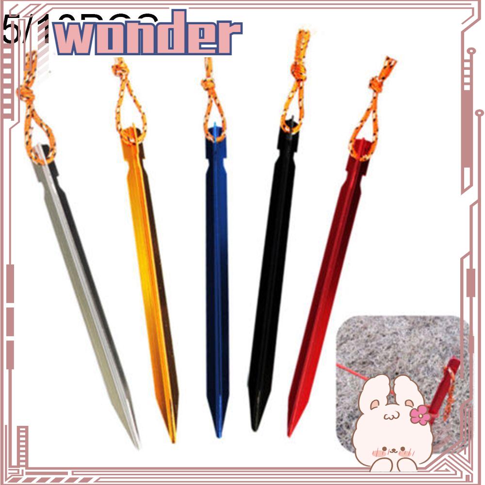Wonder5/10pcs 18cm Pasak Tenda Pasak Portable Aluminium Alloy Segitiga Kuat