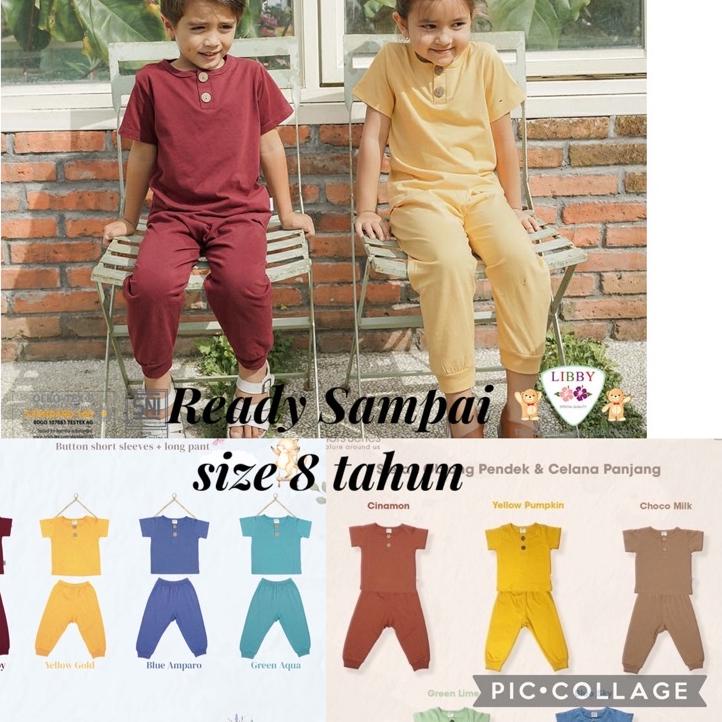 ➨ Libby FAVE SET Stelan Pendek celana Panjang Libby earth color series ❀