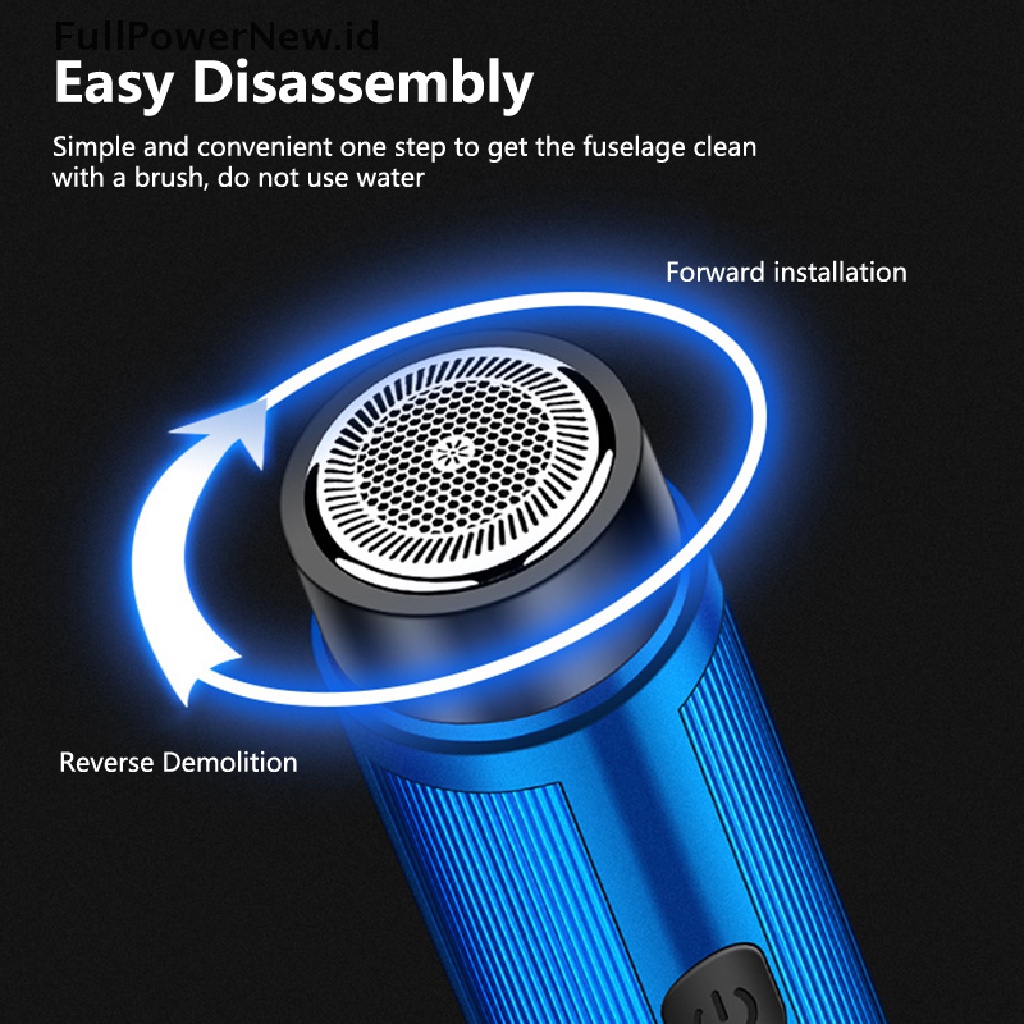 Power Alat Cukur Elektrik Mini USB Razor Portable Rotary Cutter Kepala Jenggot Bandel Trimmer ID