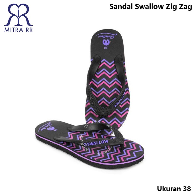 Sandal Swallow Zigzag | Sendal Jepit Pria Wanita Motif Zig Zag