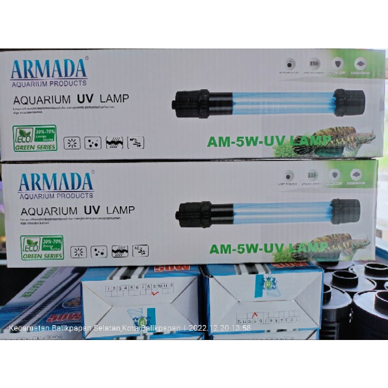 Lampu UV 5 Watt,Armada lampu UV akuarium kolam, lampu UV kolam akuarium
