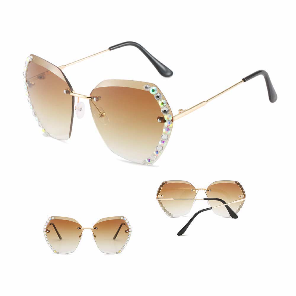 Kacamata UV400 [ Brown ] Anti Radiasi - Sunglasses Wanita Korea - HM8158