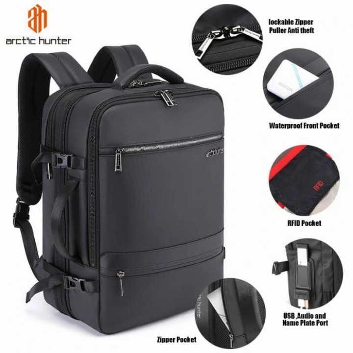 ARCTIC HUNTER B00350 Backpack Bag Expandable - Tas Ransel Laptop