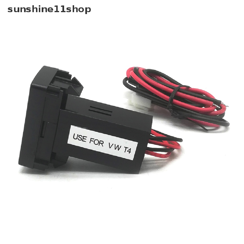 Sho Dual USB Car Charger 2.1A Rocker Adapter Socket Kendaraan Mobil Power Inverter Converter Untuk VW Transportasi T4 Cahaya Built-In Socket Switch Panel N