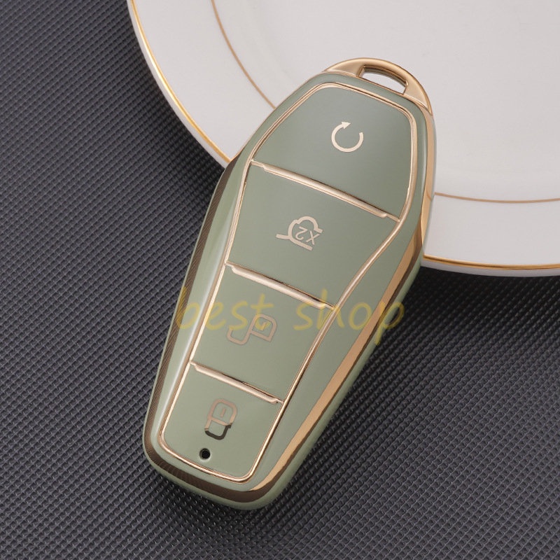 Byd ATTO 32022 TPU Key Case Kunci Saku Gantungan Kunci Remote Control Kunci Smart Key