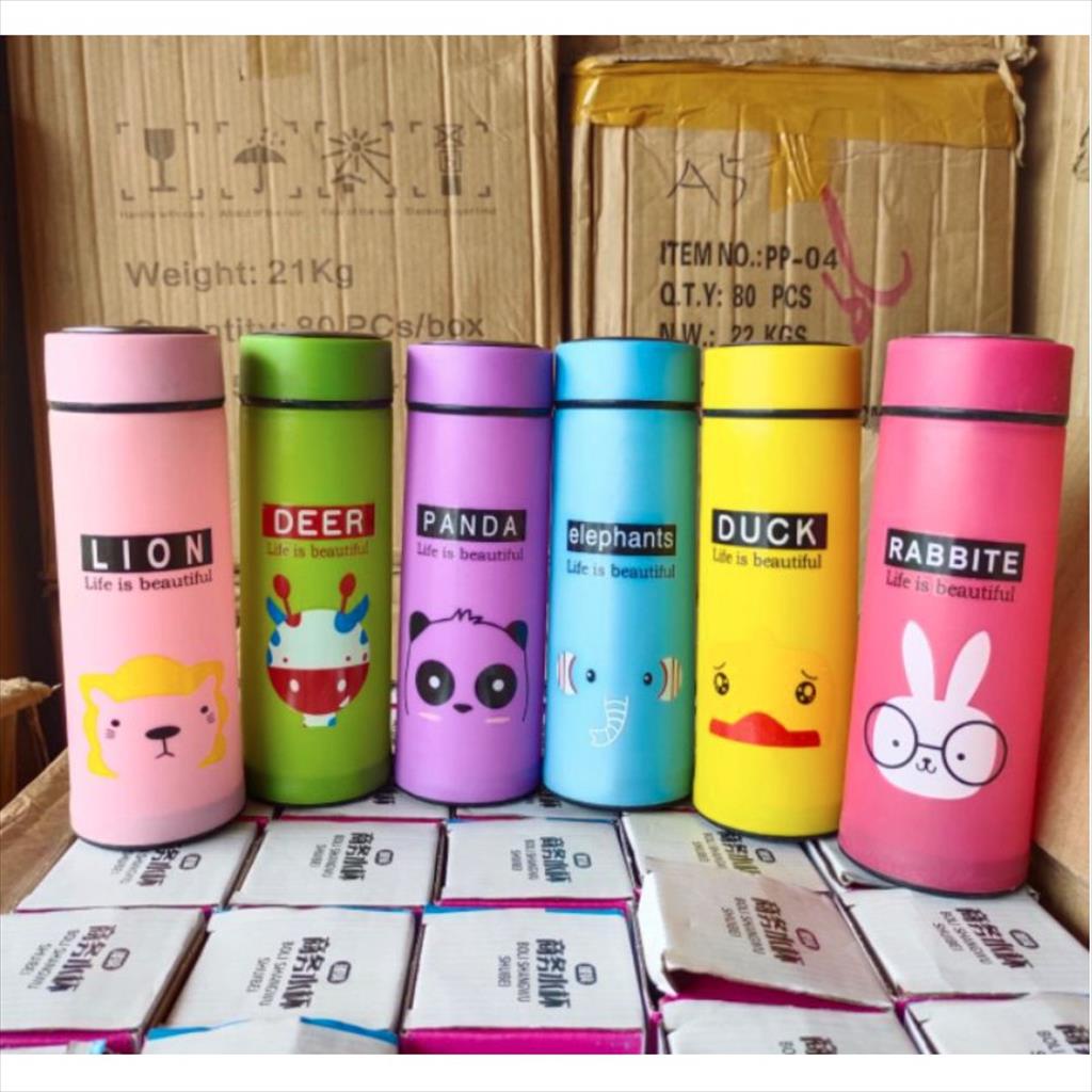 YA 234 - My Bottle Botol Kaca Minum Seri Animal Tumbler Termos Unik BPA FREE Bahan Beling