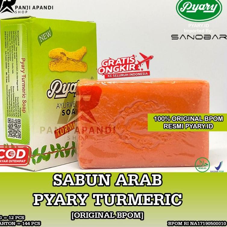 [ART. 43969] [ORIGINAL BPOM] SABUN ARAB PYARY TURMERIC 100% ORIGINAL BPOM RESMI PYARY.ID