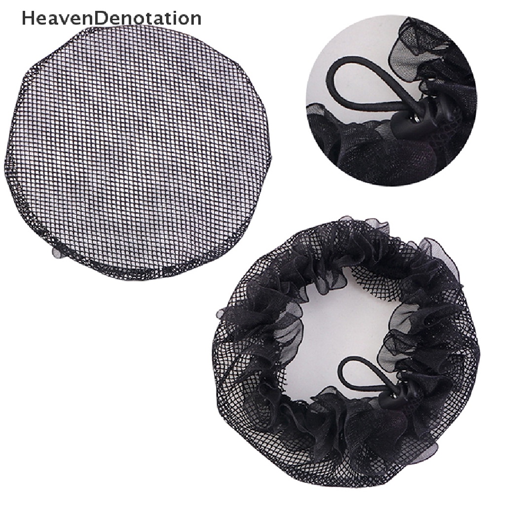 [HeavenDenotation] Lubang Kecil Hitam Elastis Mesh Snood Hair Net Penutup Sanggul Untuk Tari Balet HDV