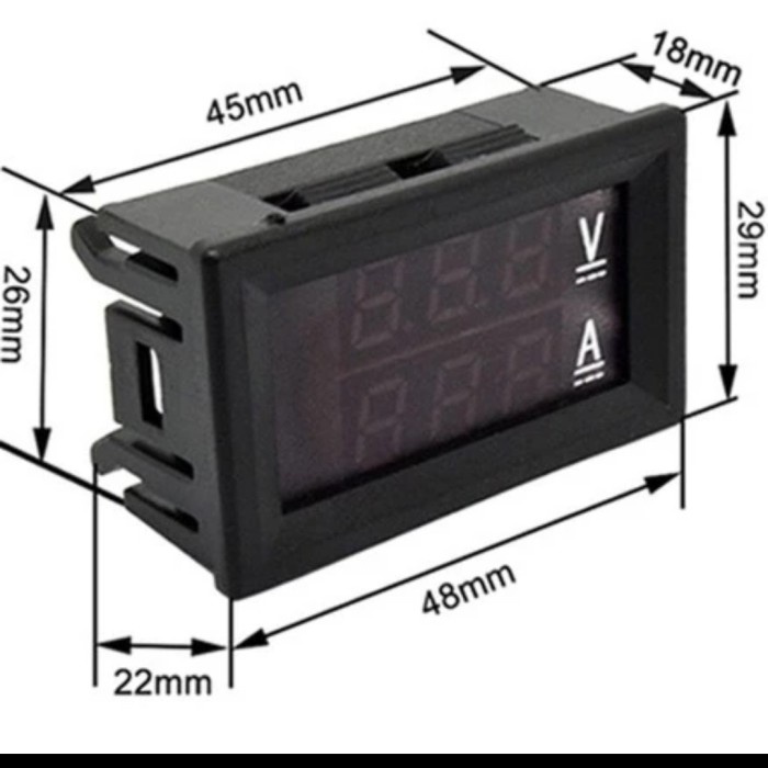 Digital voltmeter dan amperemeter DC volt / volt ampere meter digital