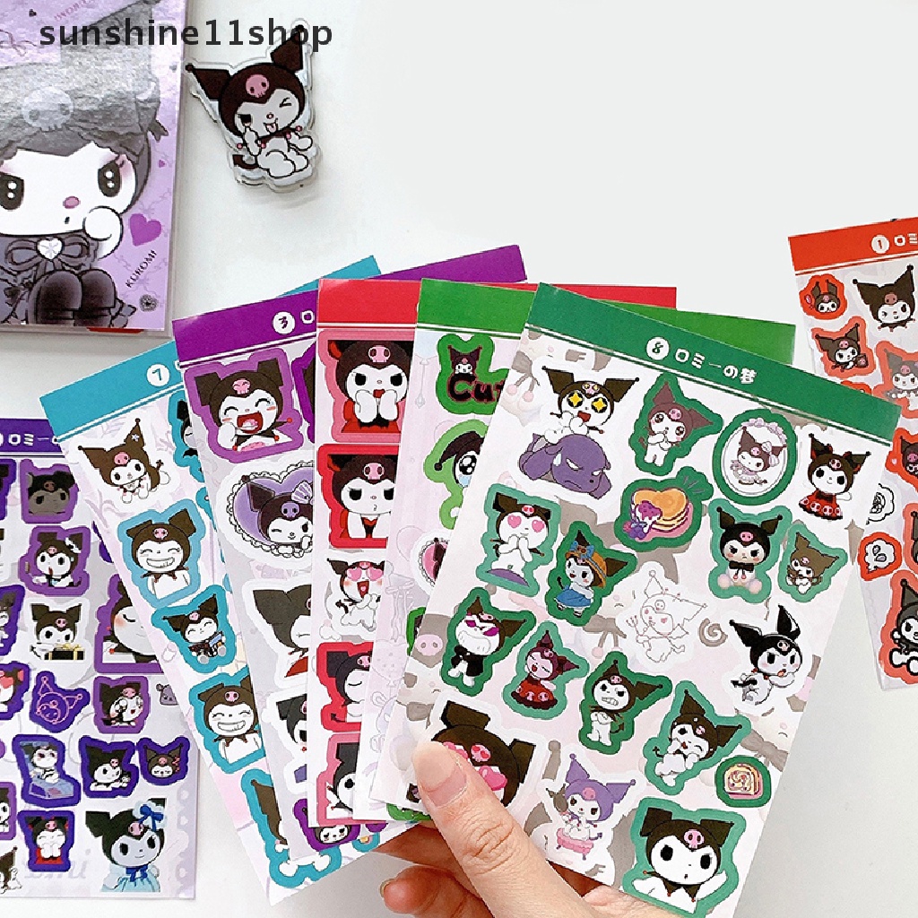 Sho 450 Pcs Kartun Lucu Stiker Kawaii Stationery Sanrio Stiker Kuromi Melody &amp; Coogo Diary Stiker Telepon Dekoratif Scrapbook DIY Stiker N