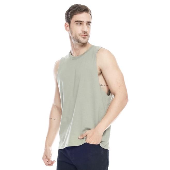 CHEKOUT Muscle tees / Trunk tank / lekbong gym / singlet gym / Low Cut Gym / Low Cut Pria / Singlet 