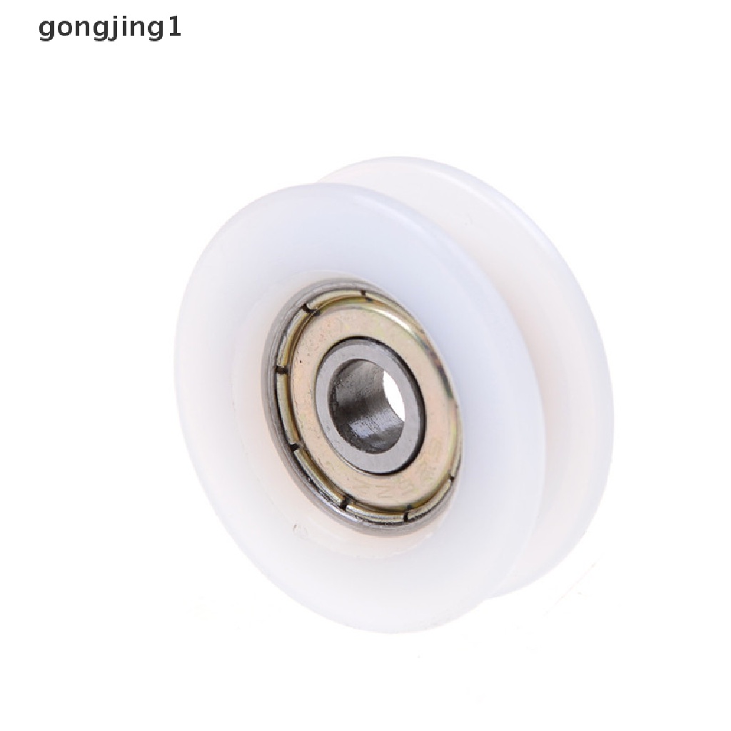 GGG New 6 * 30 * 10mm U Groove Metal Shield Nylon Pulley Wheels Roller Ball Bearings ID