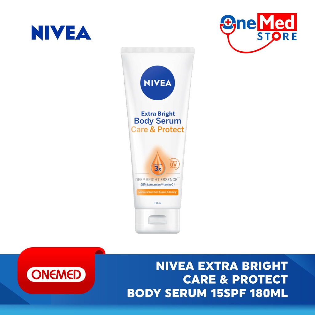 NIVEA Extra Bright White Care &amp; Protect Body Serum SPF15 180ml