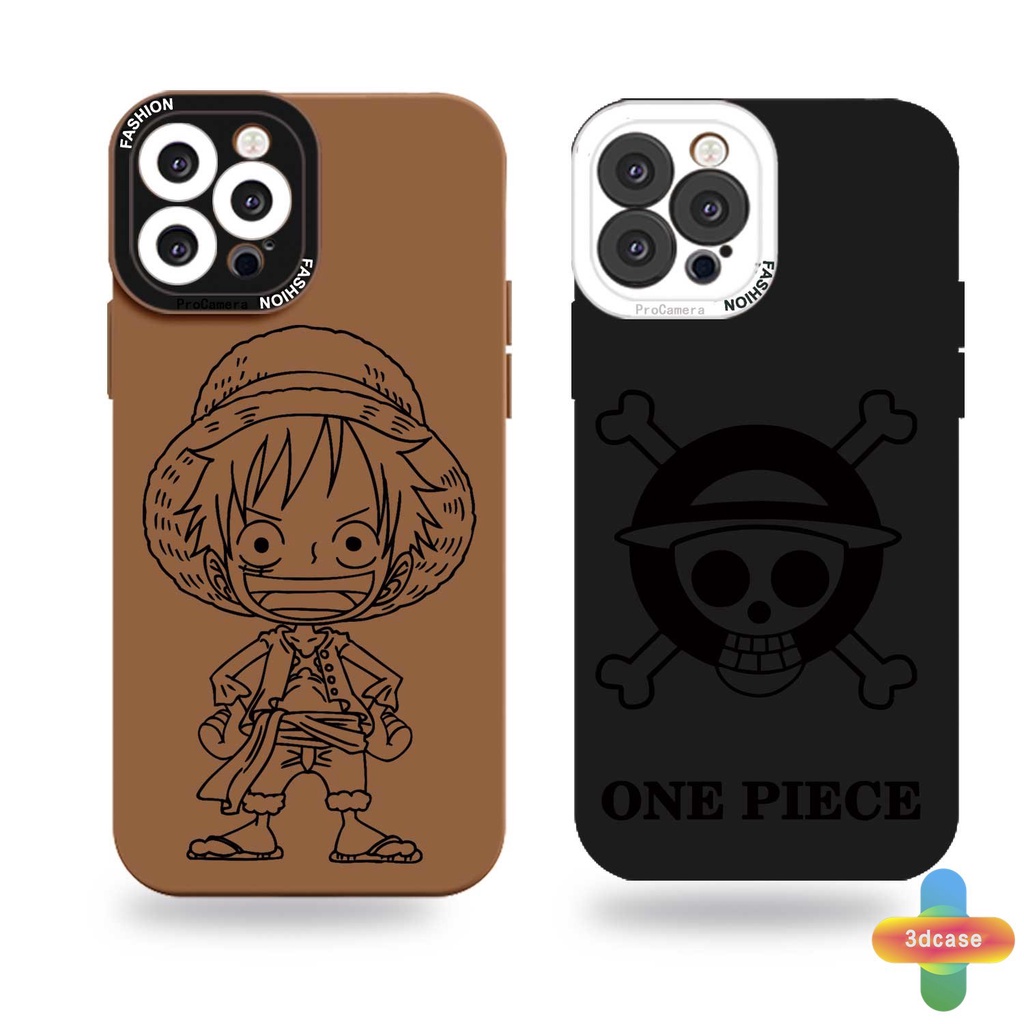 Compatible For Case IPhone 11 12 13 PRO MAX 6 7 6S 8 Plus X XR XS MAX Se 2020 6SPlus 7Plus 6Plus 8Plus XSMAX Cartoon One Piece Pattern Straight Cube Case