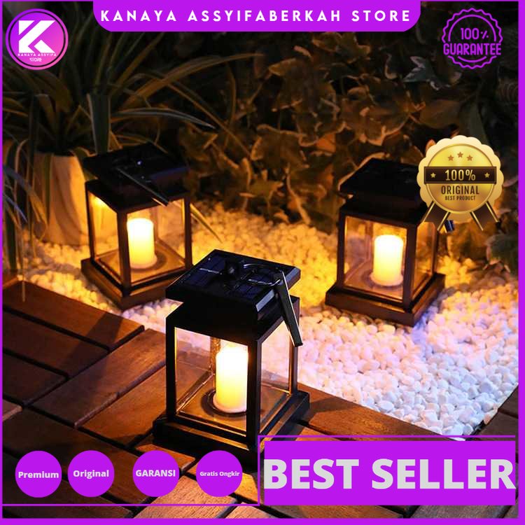 DUOGU Lampu Taman Hias Lentera Solar Power Waterproof Warm White - EM301