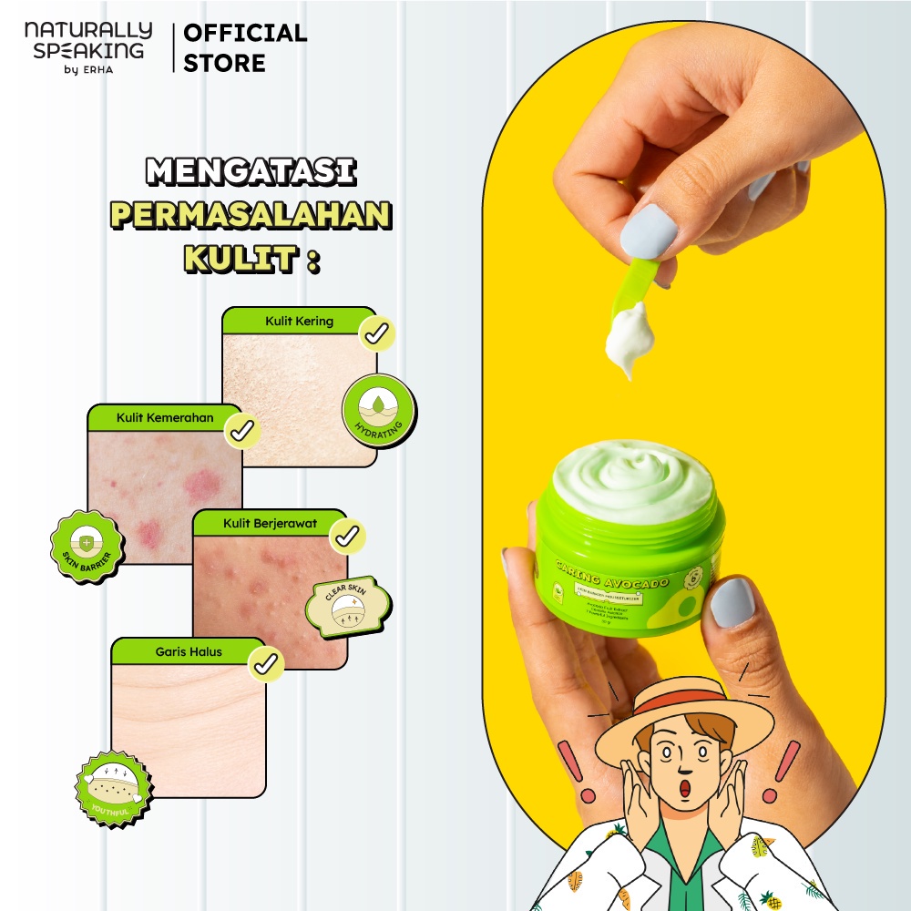 Naturally Speaking Caring Avocado Skin Barrier Moisturizer - Pelembab Wajah