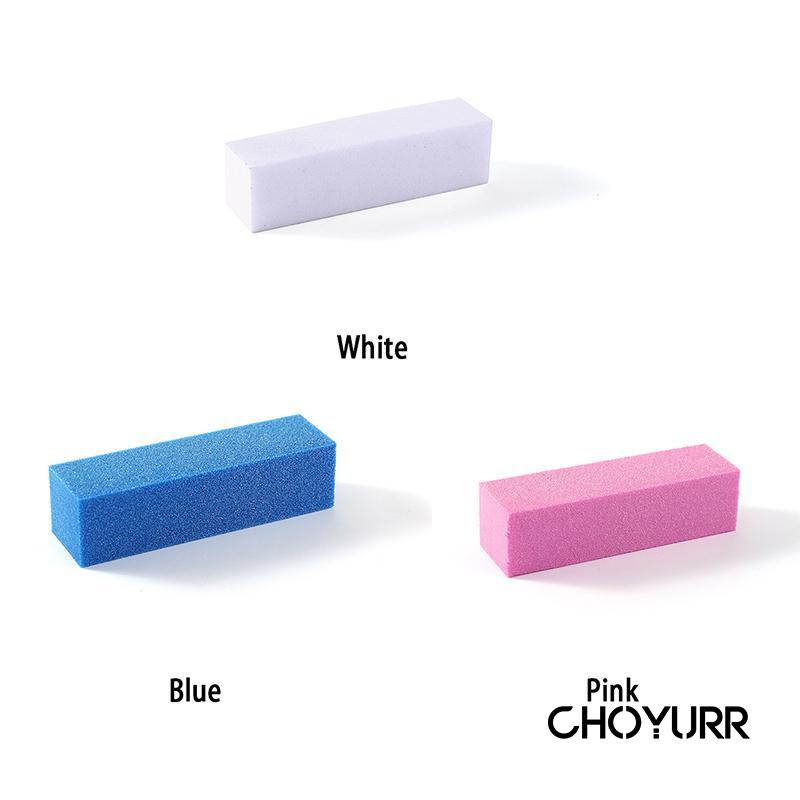 【COD】1Pc Kikir Kuku DIY Bahan Spons Warna Pink / Biru / Putih Sanding Block-CH