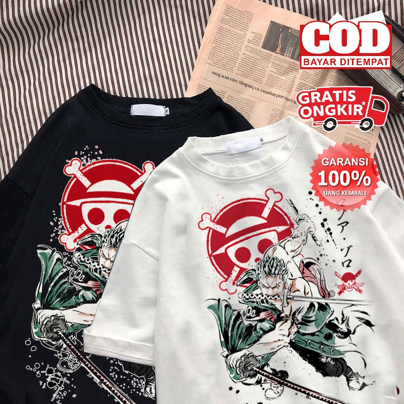 Promo Kaos Pria Wanita Harajuku One Piece Roronoa Zoro Luffy Sauron Kaus Anime Jepang Kartun Lucu Wanita Kaus Atasan Kaus Grafis Kawaii Streetwear