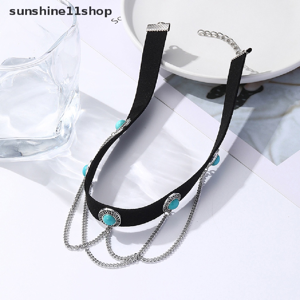 Sho Vintage Hitam Beludru Choker Kalung Gothic Berlapis Emas Kalung Untuk Wanita Gadis Perhiasan Hadiah N