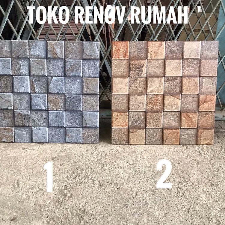 Direkomendasikan keramik 40x40 kasar-timbul/ keramik motif batu/ keramik garasi/ keramik lantai kama