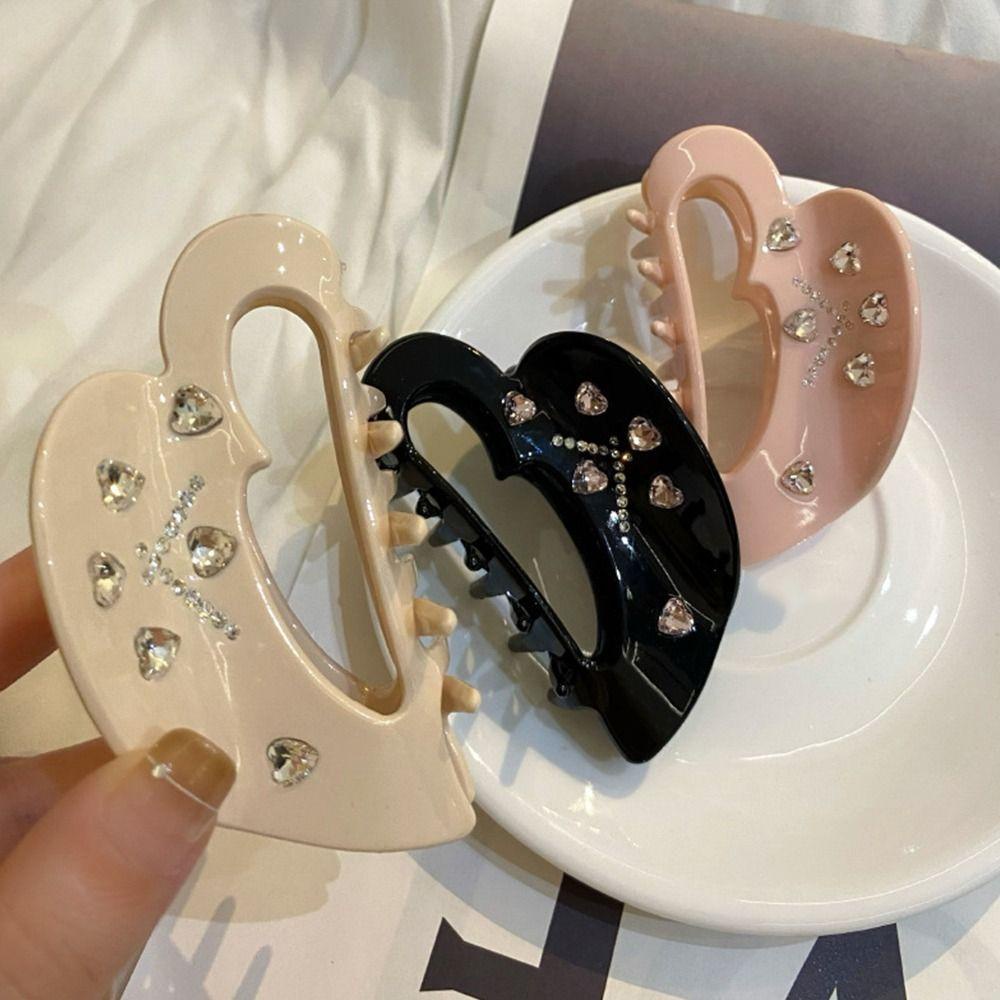 Mxbeauty Y2K Hair Claw Sweet Girls Daily Fashion Design Hair Grab Clip Geometric Barrettes Ponytail Holder Aksesoris Rambut Wanita