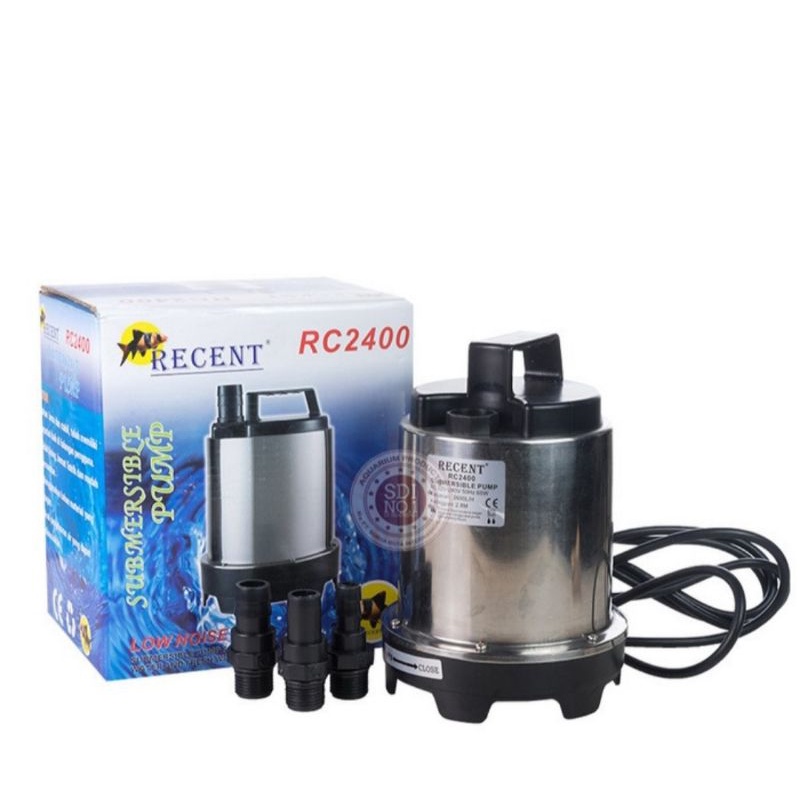 pompa celup air aquarium kolam recent rc 2400 stainless