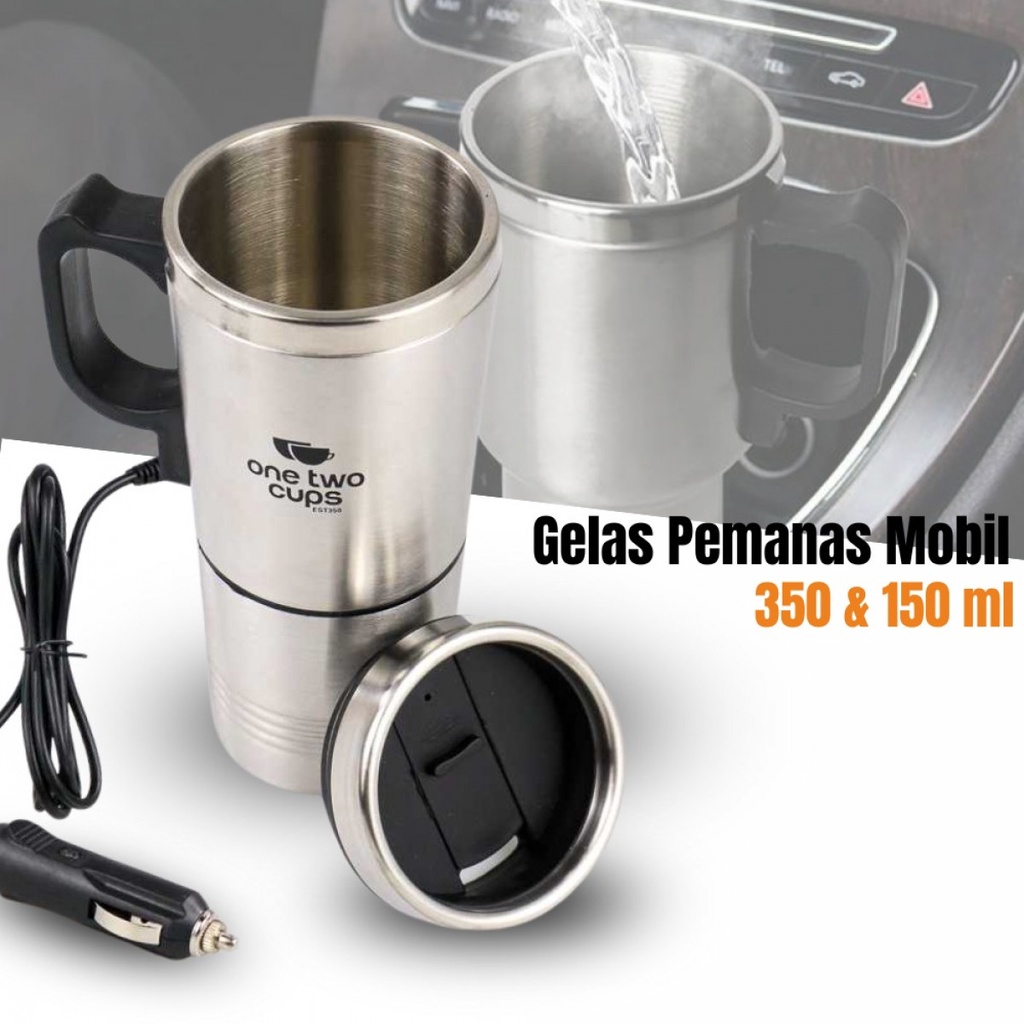 Gelas Cangkir Pemanas Mobil Car Heating Cup 12V 350 dan 150ML