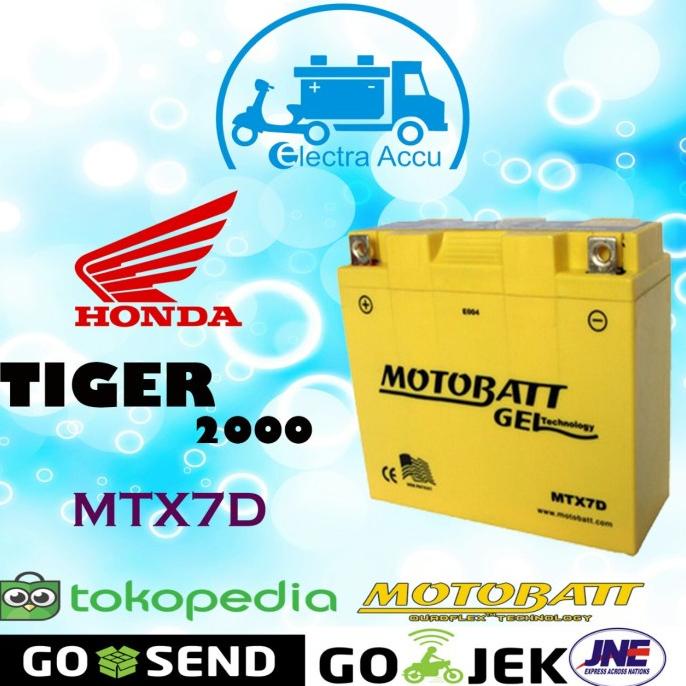 Aki Motor Honda Tiger 2000 Motobatt Mtx7D Aki Kering
