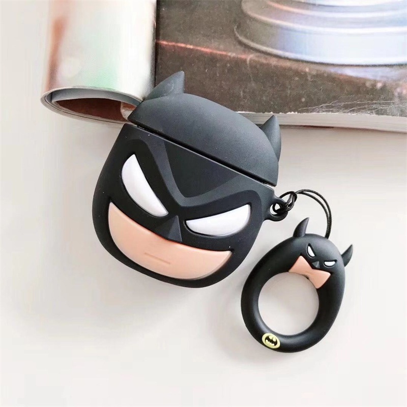 Super Man Kartun Shell Earphone Pelindung Cover Lembut Silikon Case Untuk I9/I11/I12/I13/I23I24/I25/I27/I100/Inpods12-TWS Headset