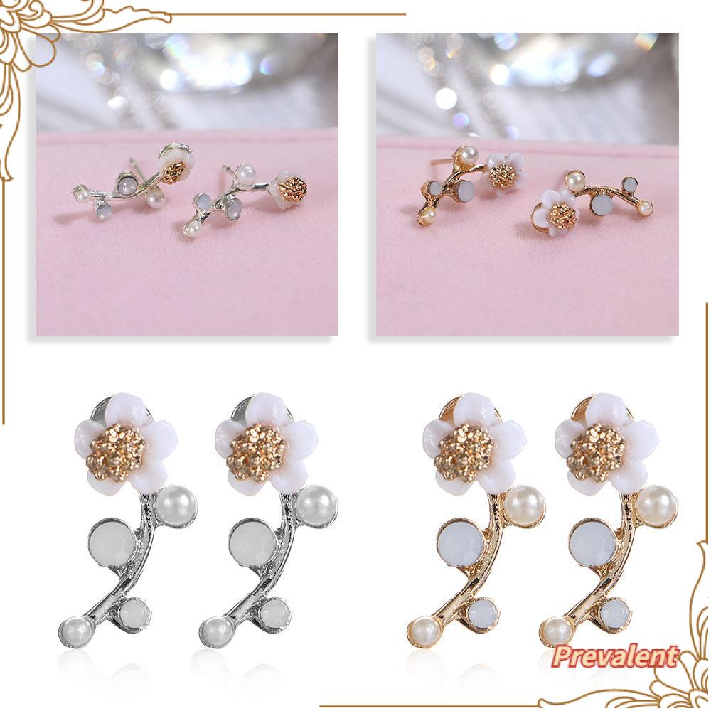 Preva Bunga Telinga Pejantan Elegan Pesta Panas Wanita Gadis Sederhana Shell Stud Earrings