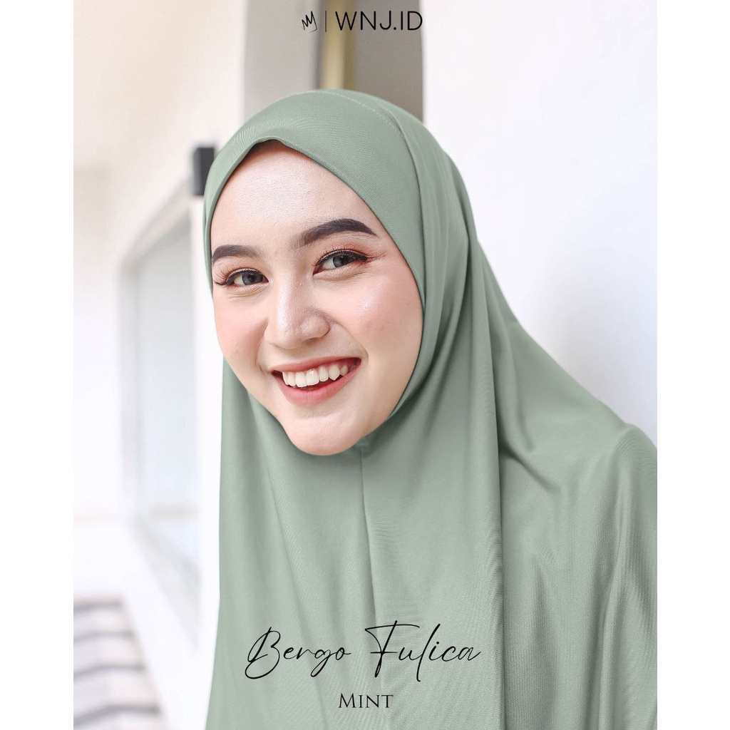 WNJ BERGO FULICA JERSEY ITY WHY UKURAN M L XL  JILBAB INSTAN WANOJA ADEM &amp; LEMBUT