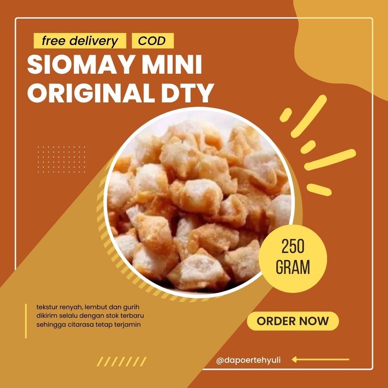 

Siomay Mini Original Gurih DTY | Snack Kiloan | Snack Murah - 250 Gram