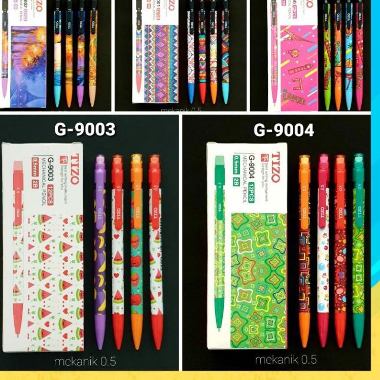 

B25 Pensil mekanik 0,5 Tizo/ (DAPAT 12)/ Mechanical Pensil/ Pensil cetekan/ Pensil isi tizo TREND TERKINI ㄷ