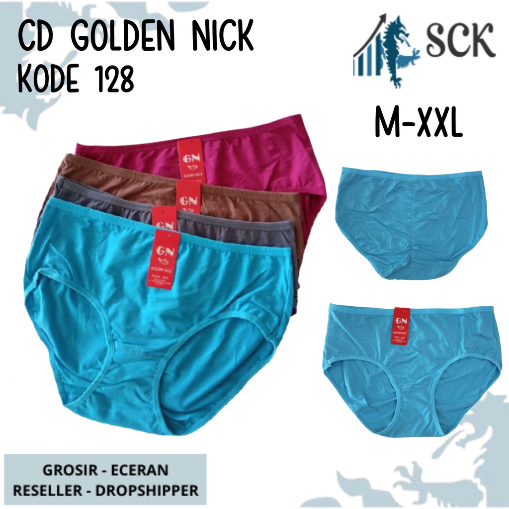 [ISI 3] CD Cewek GOLDEN NICK 128 / Celana Dalam Bahan Katun Jahitan Belakang Lembut Nyaman / Pakaian Dalam Wanita - sckmenwear GROSIR