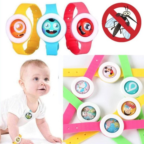 Jam anti nyamuk anak/Gelang Bentuk Jam Tangan Bayi Anti Nyamuk/ Karakter kartun Lucu Anti Air/Gelang anti nyamuk anak led