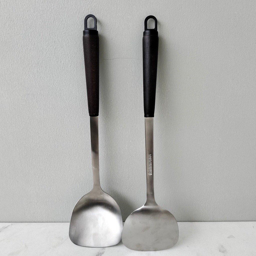 NEXXIO SPATULA MASAK SUS 304 BERKUALITAS / SENDOK SUP / SPATULA COOKING / SPOON SOUP SILVER / CENTONG SUP / SENDOK MASAK