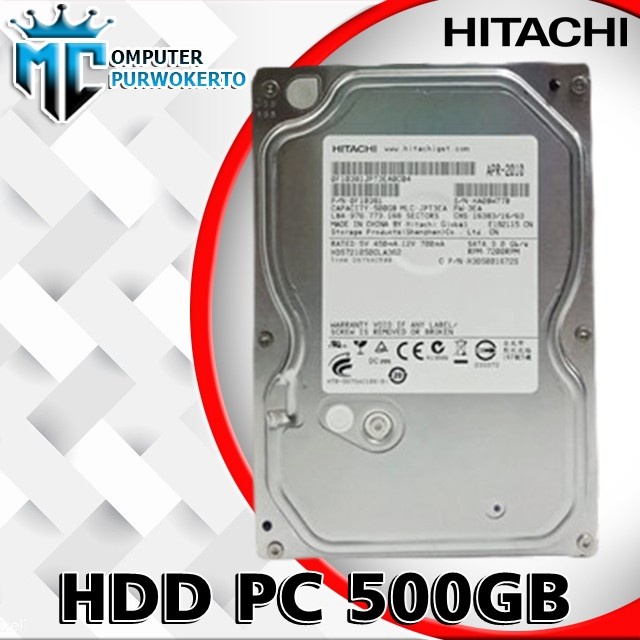 Harddisk Internal PC 3.5inch 500GB sata GARANSI 1 Tahun