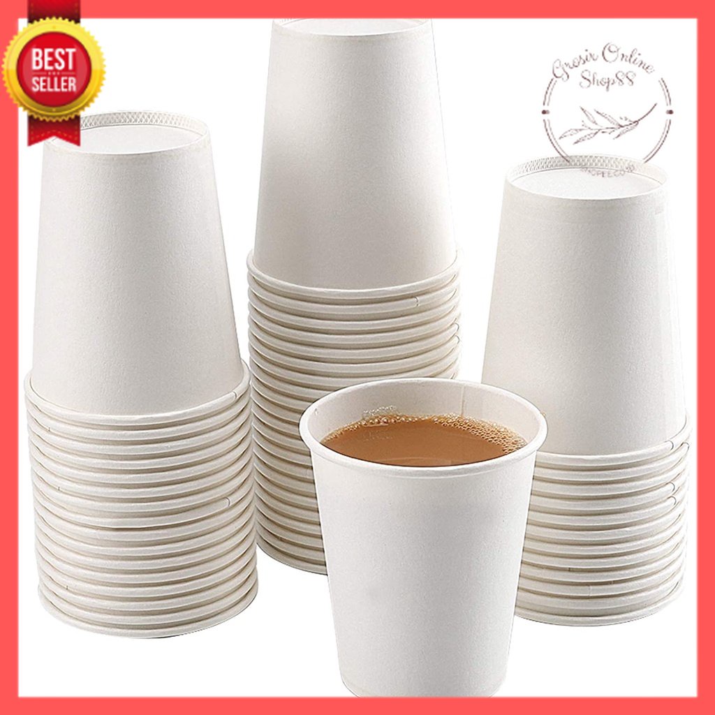 GOS -C407- 1 PCS Gelas Paper Cup - Gelas Kopi Paper Cup 8oz - Gelas Kertas Kopi