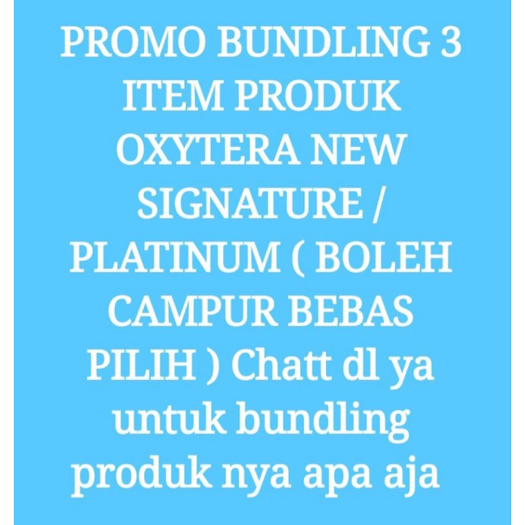 Paket Hemat Bundling OXYTERA 3 Item