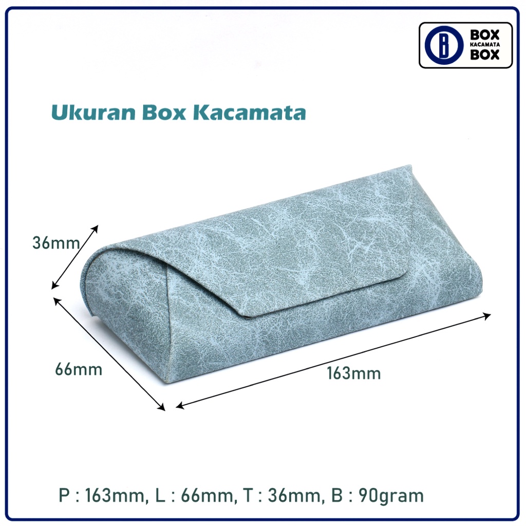 Box Kacamata / Tempat Kacamata Cepuk Magnet Bahan Lembut Motif Abstrak Free Lap H5