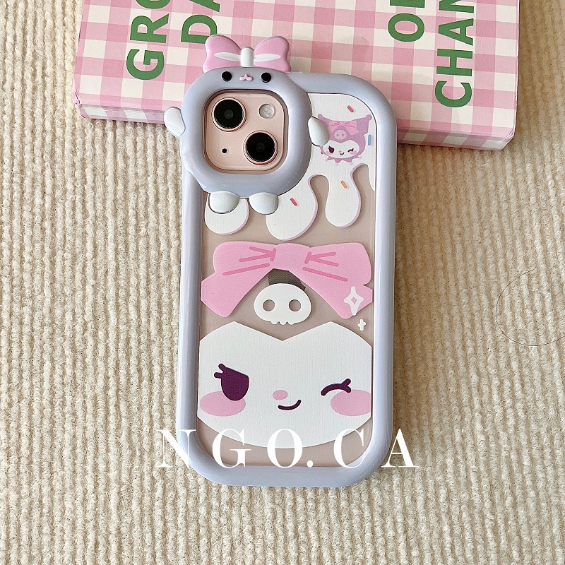 Redmi Note11 Pro Redmi 10C 10A Note 11S 9C 9A 10 9T 9 Note10 5G 10s Note9 Note9S Note8 Poco M5S X3 NFC M3 Pro 3D Lensa Monster Lovely Kuromi Bunny Shockproof TPU Clear Casing Ponsel