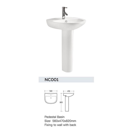 Wastafel kaki / Pedestal wastafel komplit ALICE