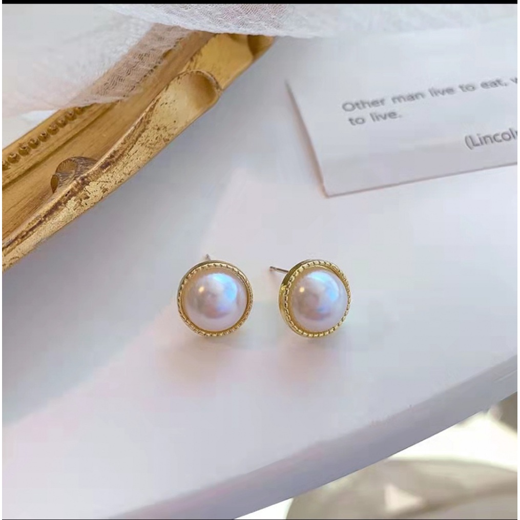 Anting Retro Anting Mutiara Anting Temperamen Influencer Anting Perempuan Anting Kecil Prancis Anting Temperamen Sederhana Unik