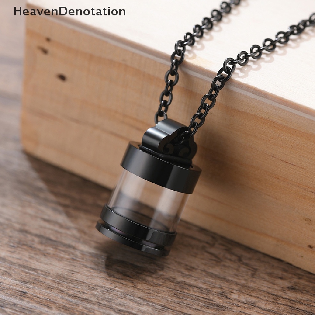 [HeavenDenotation] Bening Berongga Dapat Diisi Kalung Tabung Kaca Untuk Wanita Pria Guci Abu Cremation Memorial Perhiasan Kenang Kenangan Liontin HDV