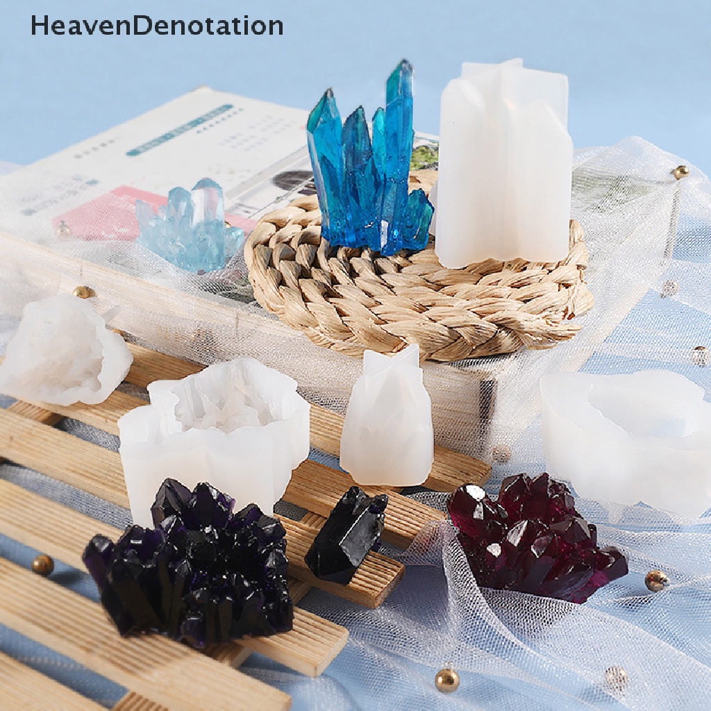 [HeavenDenotation] DIY Crystal Epoxy Resin Mold Ice Cluster Ornament Crystal Silicone Mold HDV