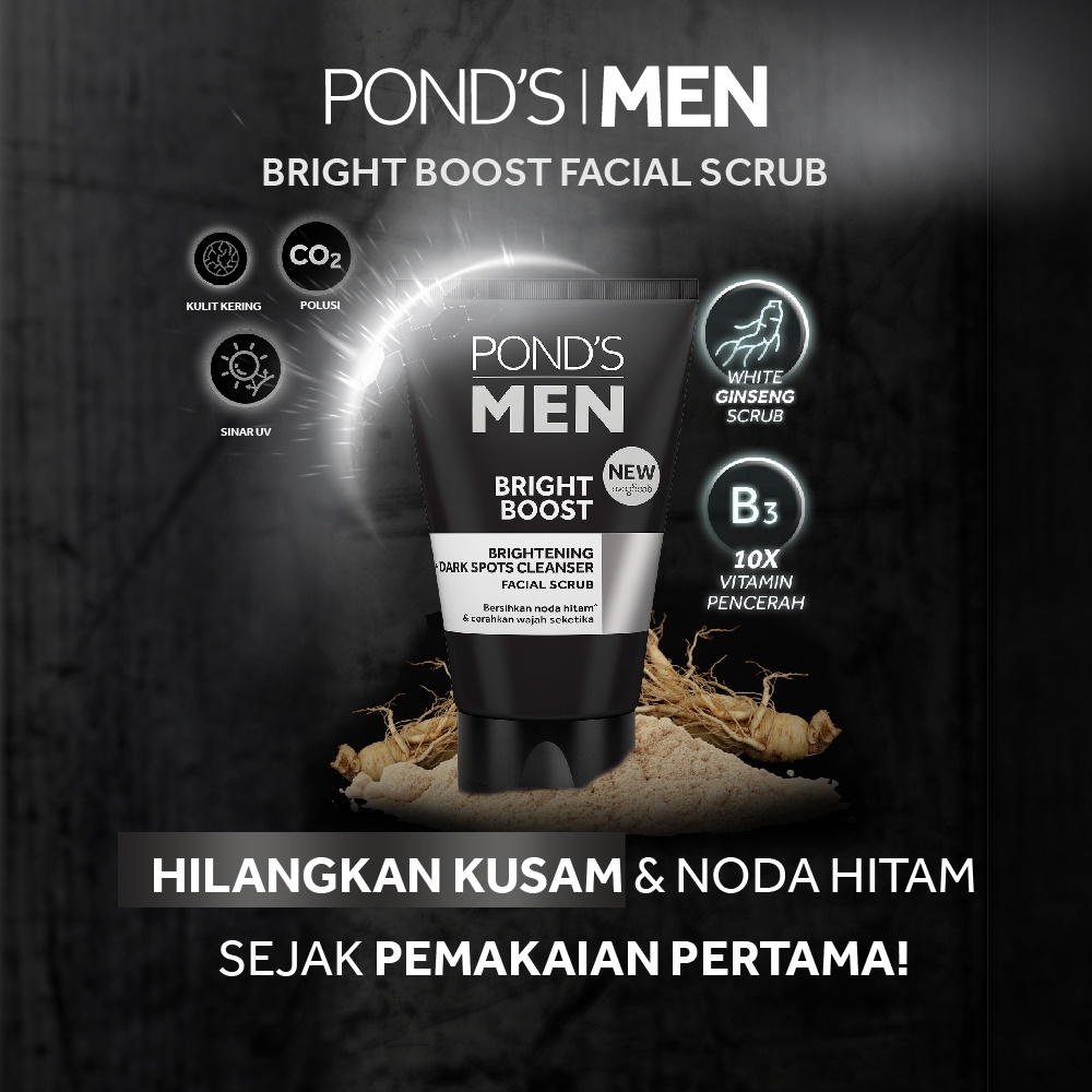 Pond's Men Bright Boost Brightening &amp; Dark Spots Face Cleanser 100g Twinpack