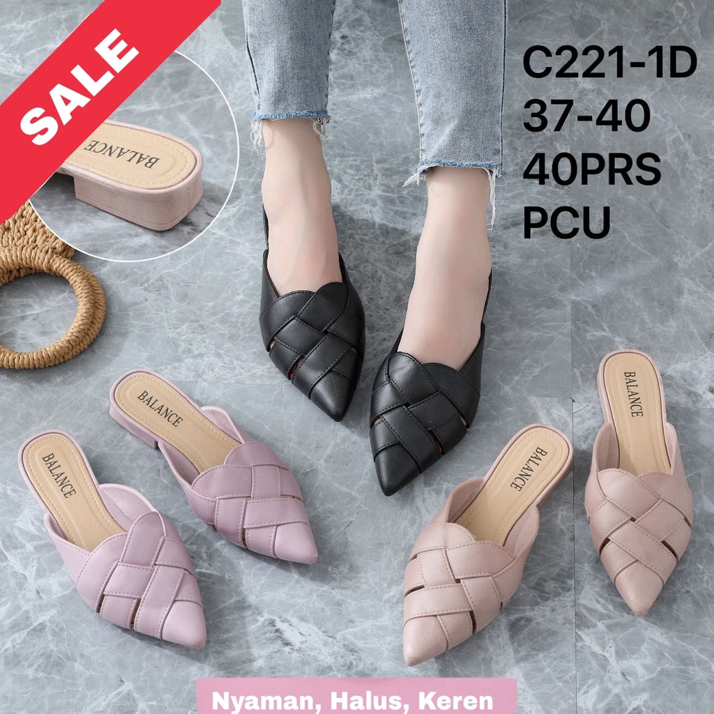 Sepatu Sandal Wanita Karet Jelly Nyaman Dipakai C221-1D (37-40) Sepatu Sandal Wanita Kekinian