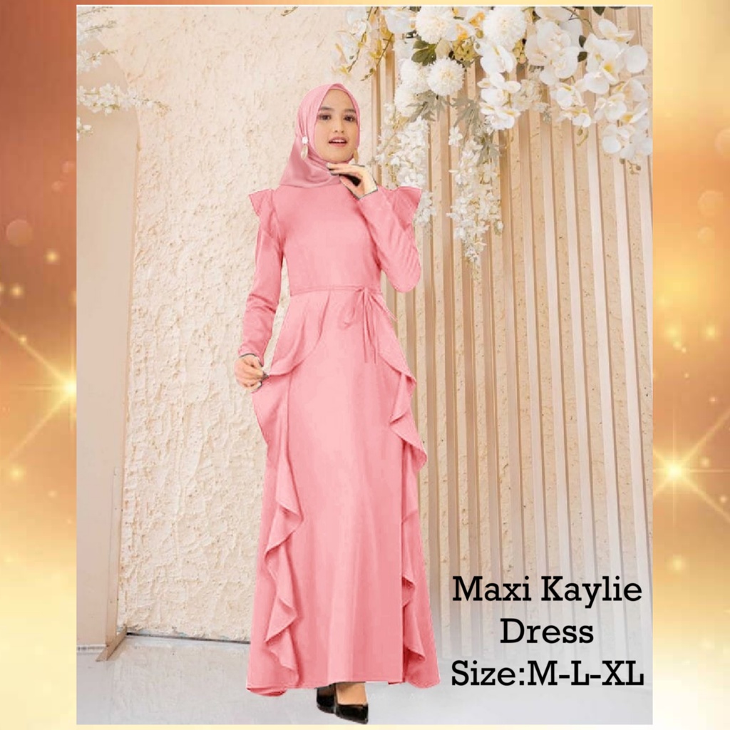 Gamis Wanita Busui Tren Kekinian Model Kerutan/Maxi Kaylie Dress 3 Size M-L-XL Matt Moscrepe