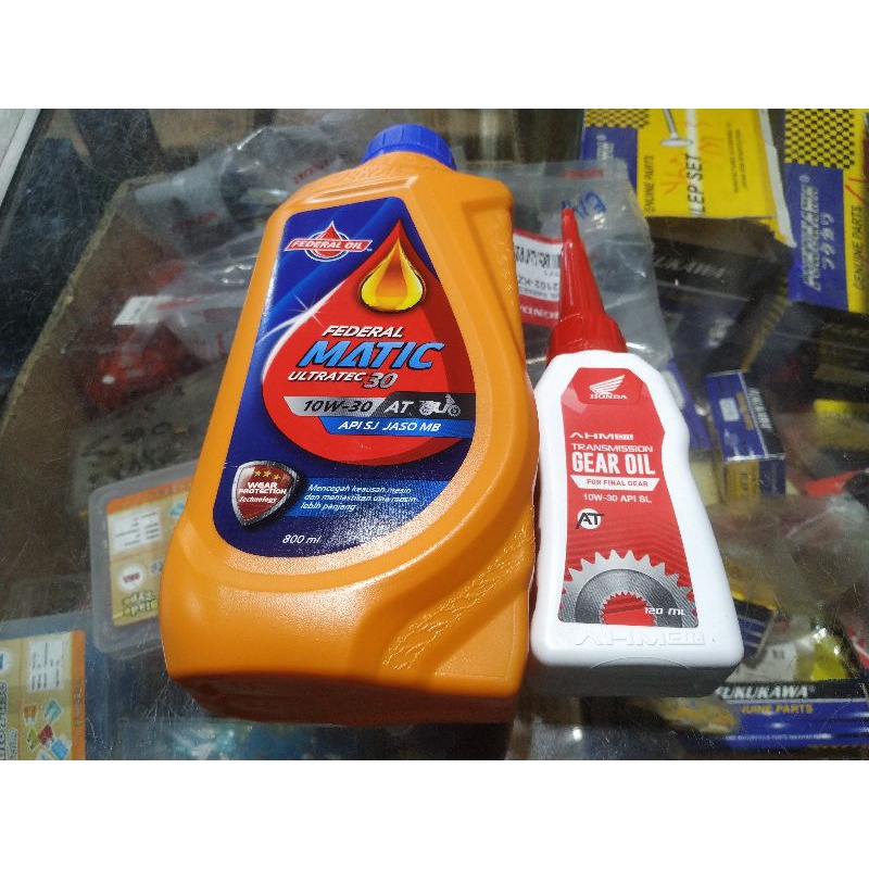 oli mesin federal matic+oli gardan ahm honda barang 100% asli..
