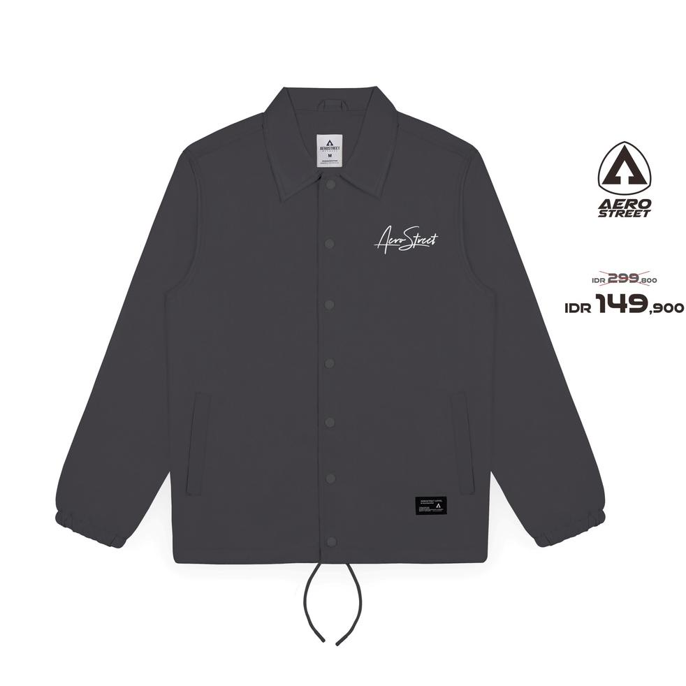 SIAP KIRIM Aerostreet Coach Jacket Hysteria Abu Tua Jaket DBAAA